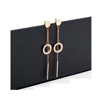 Fashion Jewelry 2020 New Stainless Steel Tassel Roman Alphabet Long Section Shell Earrings Drop Earrings Jewelry For Women